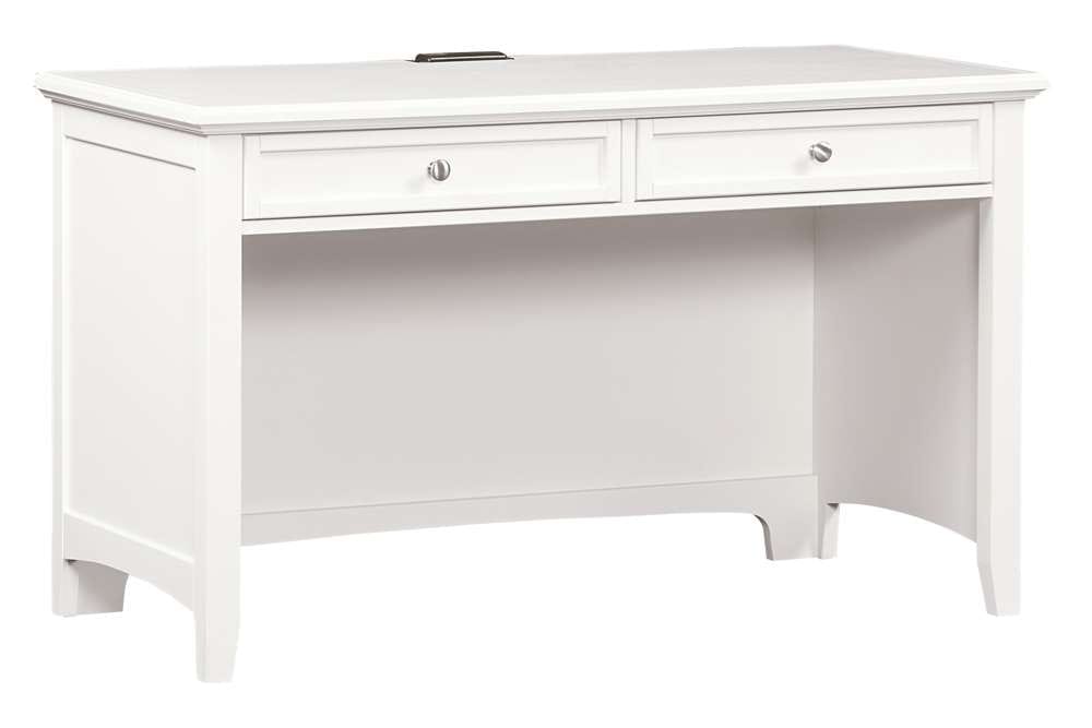 Vaughan Bassett - Bonanza Laptop/Tablet Desk with 2 Drawers in White - BB29-778 veiw 1