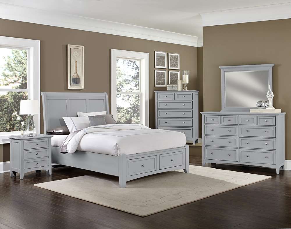 Vaughan Bassett - Bonanza Night Stand with 2 Drawers in Gray - BB26-226 veiw 2