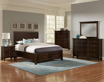 Vaughan Bassett - Bonanza Night Stand with 2 Drawers in Merlot - BB27-226 veiw 2
