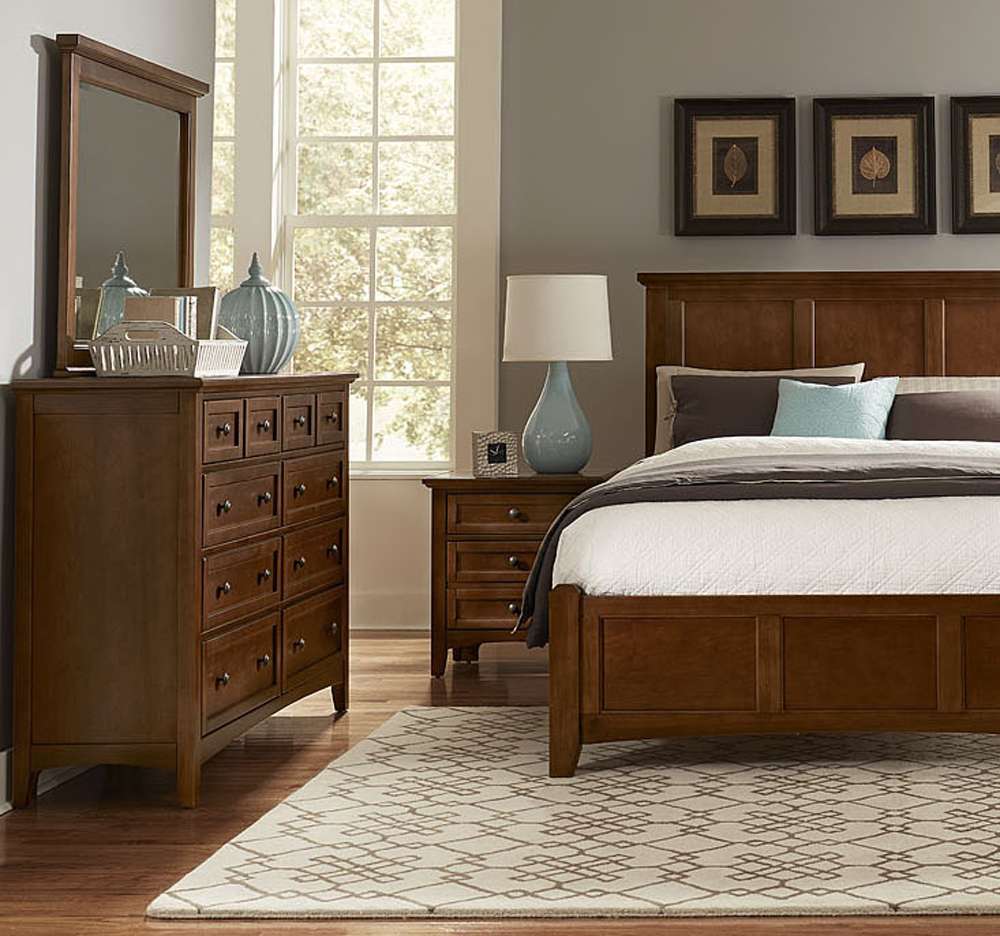 Vaughan Bassett - Bonanza Small Landscape Mirror in Cherry - BB28-442 veiw 2