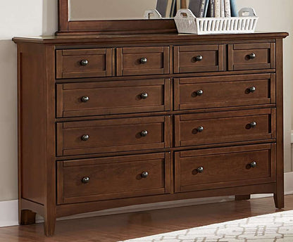 Vaughan Bassett - Bonanza Triple Dresser with 8 Drawers in Cherry - BB28-002 veiw 1