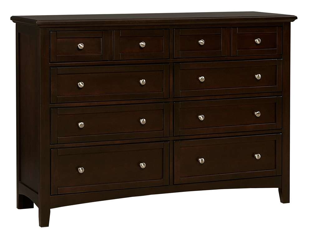 Vaughan Bassett - Bonanza Triple Dresser with 8 Drawers in Merlot - BB27-002 veiw 1