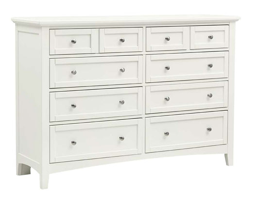Vaughan Bassett - Bonanza Triple Dresser with 8 Drawers in White - BB29-002 veiw 1