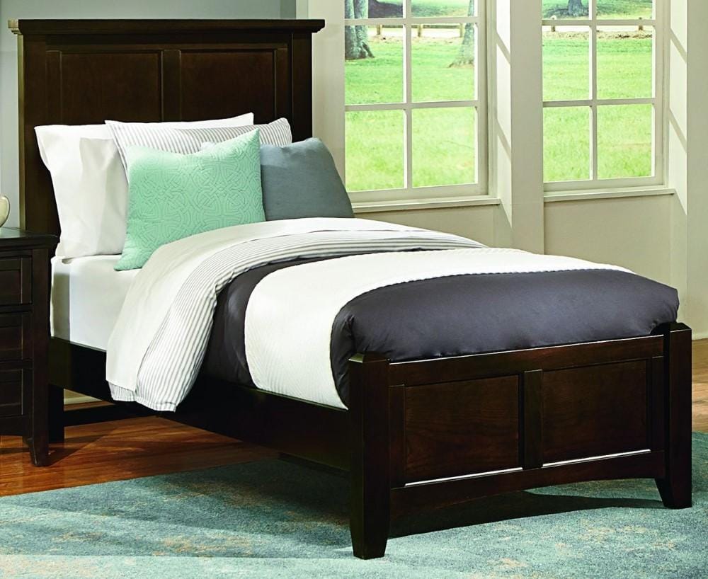 Vaughan Bassett - Bonanza Twin Mansion Bed In Merlot - BB27-833_338_900 veiw 1