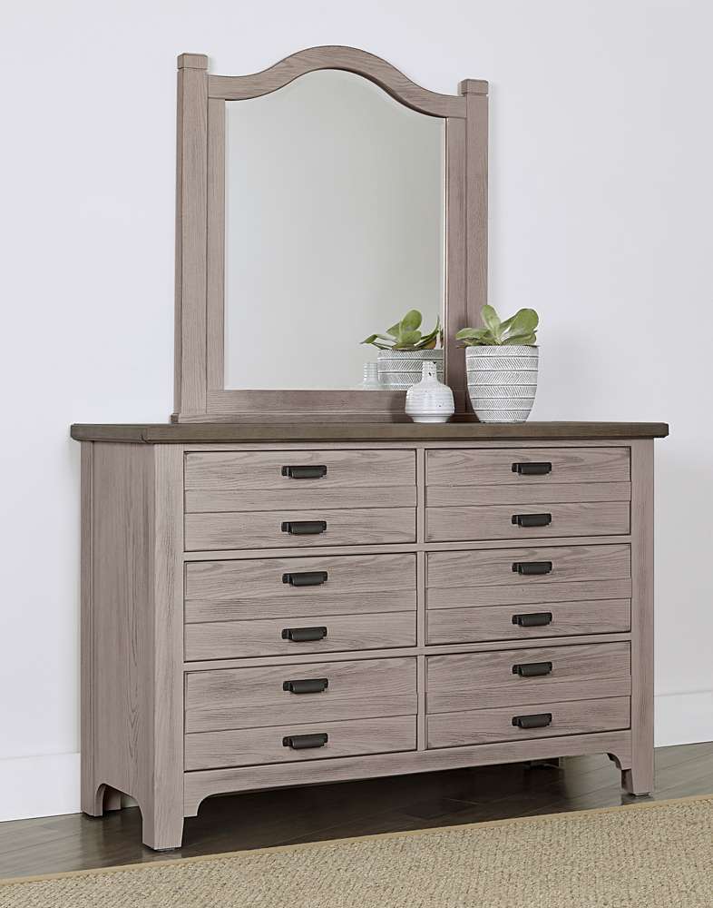 Vaughan Bassett - Bungalow Arch Mirror in Dover Grey/Folkstone - 741-446 veiw 2