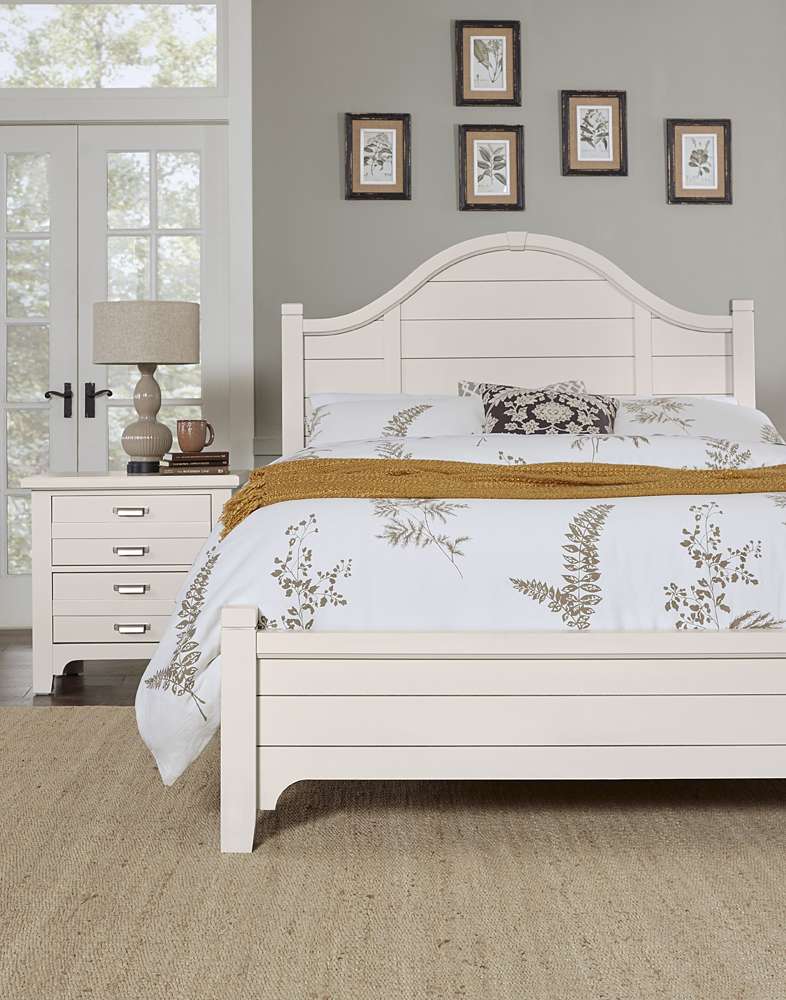 Vaughan Bassett - Bungalow Full Arched Bed in Lattice White - 744-552-255-911 veiw 2