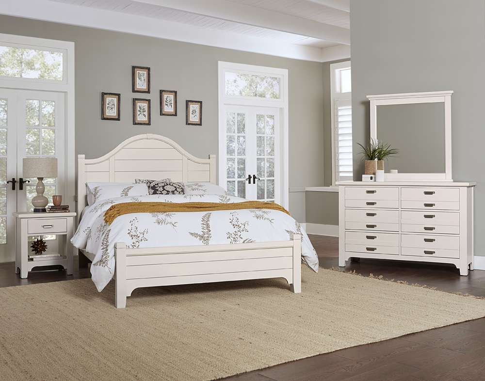 Vaughan Bassett - Bungalow Full Arched Bed in Lattice White - 744-552-255-911 veiw 3