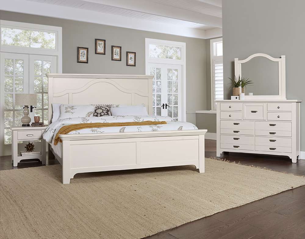 Vaughan Bassett - Bungalow King Mantel Bed in Lattice White - 744-669-966-922-MS1 veiw 2