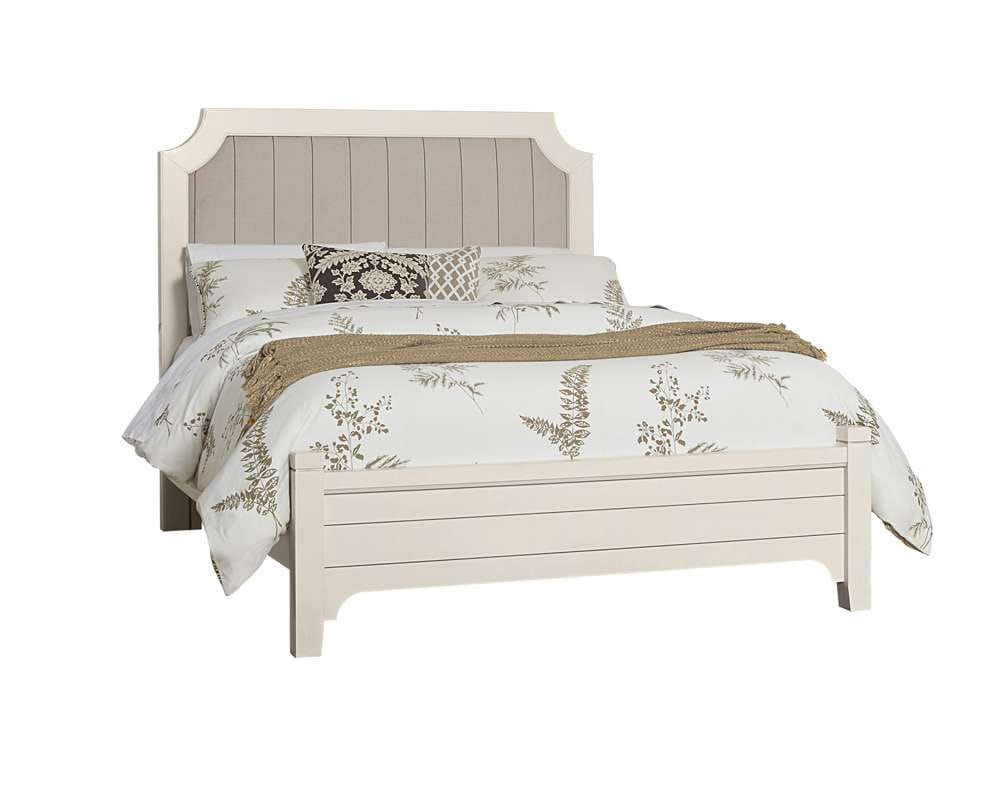 Vaughan Bassett - Bungalow Queen Upholstered Bed in Lattice White - 744-551-855-922 veiw 1