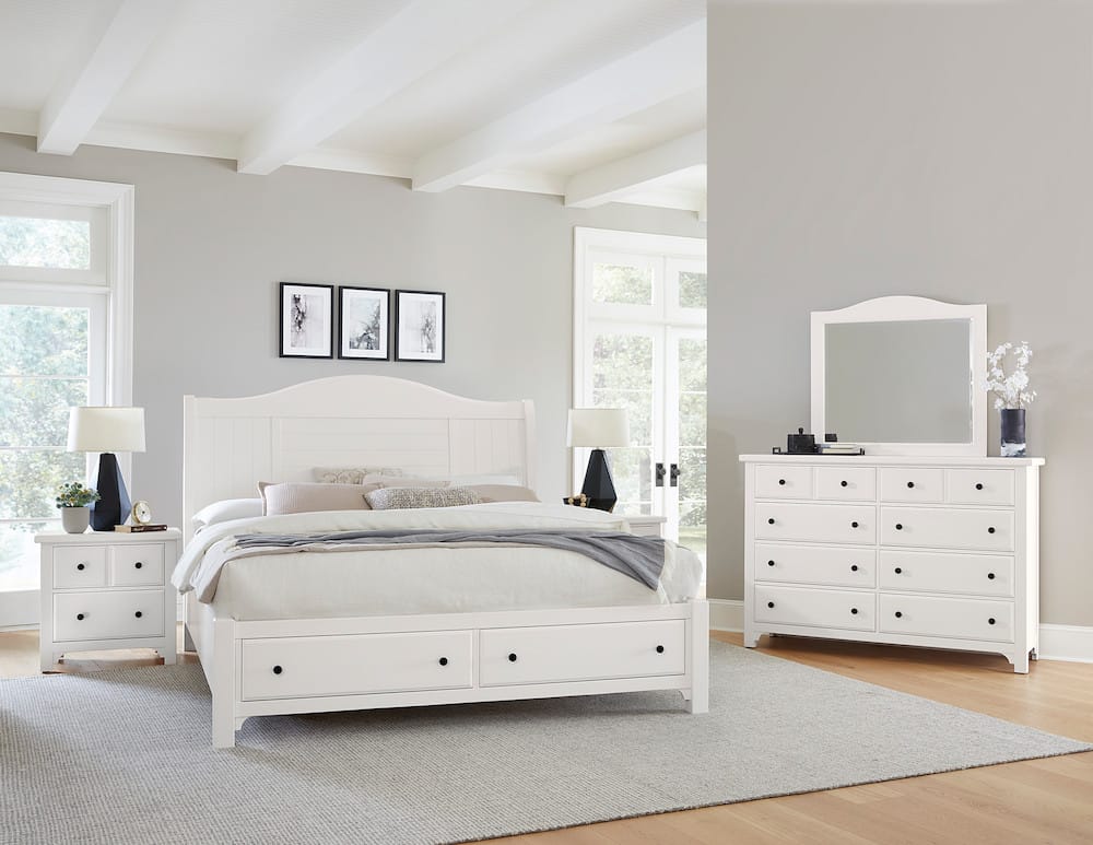 Vaughan Bassett - Cool Farmhouse - Night Stand - 2 Drwr - Soft White - 804-227  view 6