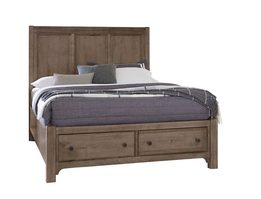 Vaughan Bassett - Cool Farmhouse - Queen Panel Bed W/ Storage Footboard - Grey - 801-557-050B-502-555  view 1