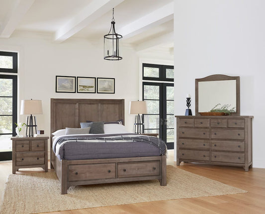 Vaughan Bassett - Cool Farmhouse - Queen Panel Bed W/ Storage Footboard - Grey - 801-557-050B-502-555  view 2