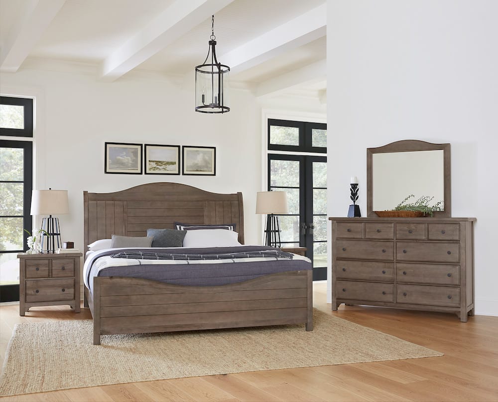 Vaughan Bassett - Cool Farmhouse - Queen Sleigh Bed - Grey - 801-553-355-922  view 3