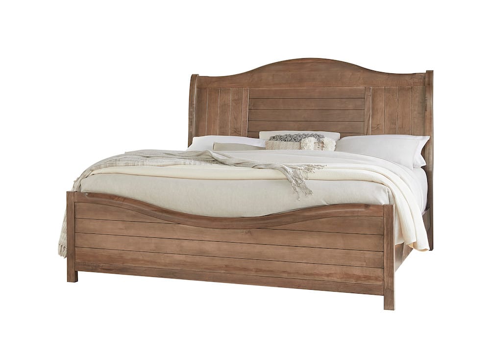 Vaughan Bassett - Cool Farmhouse - Queen Sleigh Bed - Natural - 800-553-355-922  view 1