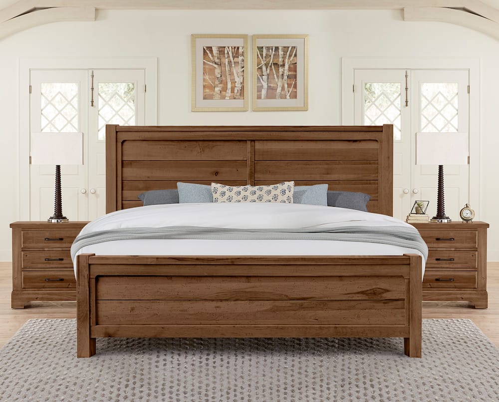 Vaughan Bassett - Cool Rustic - Cal King Plank Bed - Amber - 174-668-866-944-MS2  view 2