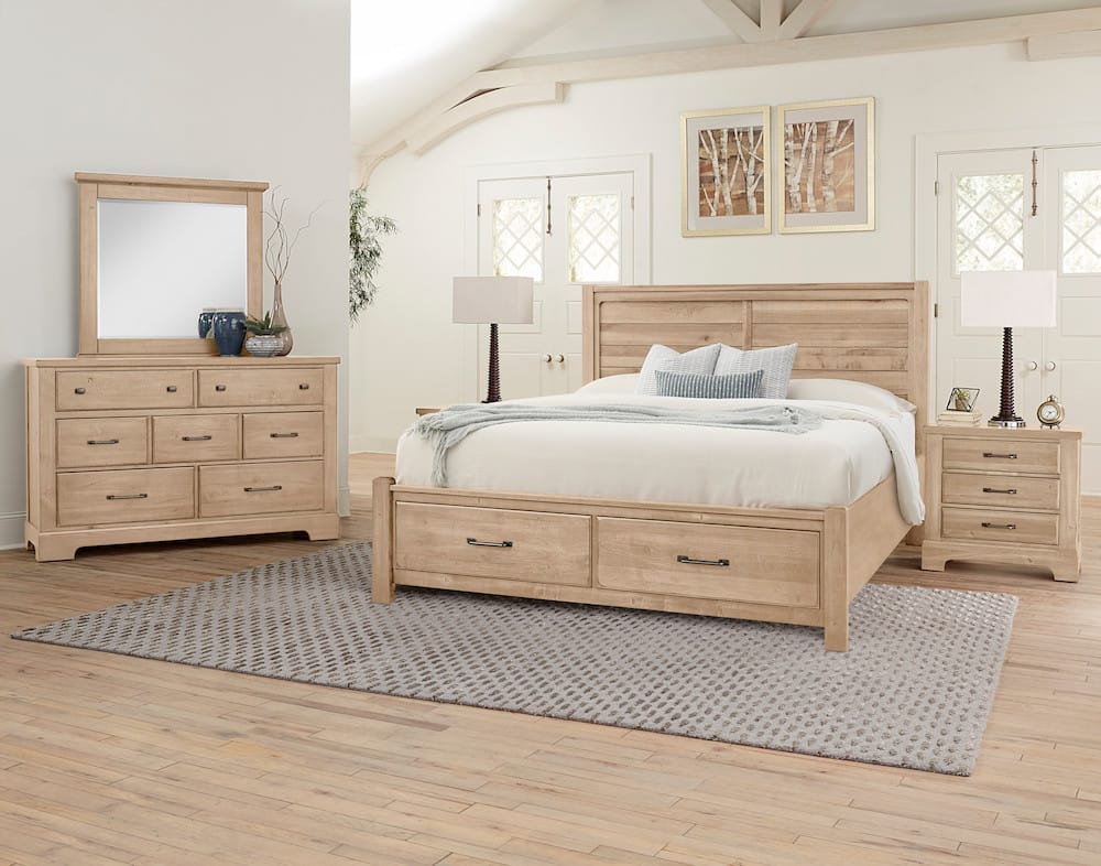 Vaughan Bassett - Cool Rustic - Cal King Plank Bed With Footboard Storage - Clear Maple - 176-668-066B-602  view 5