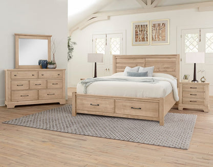 Vaughan Bassett - Cool Rustic - Cal King Plank Bed With Footboard Storage - Clear Maple - 176-668-066B-602  view 5