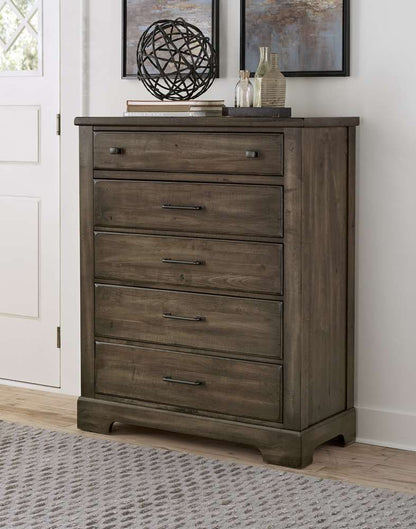 Vaughan Bassett - Cool Rustic Chest with 5 Drawers in Mink - 170-115 veiw 2