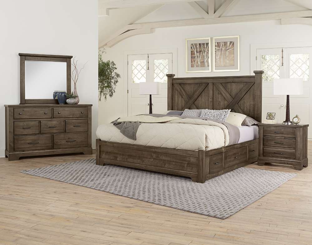 Vaughan Bassett - Cool Rustic Dresser with 7 Drawers in Mink - 170-002 veiw 2