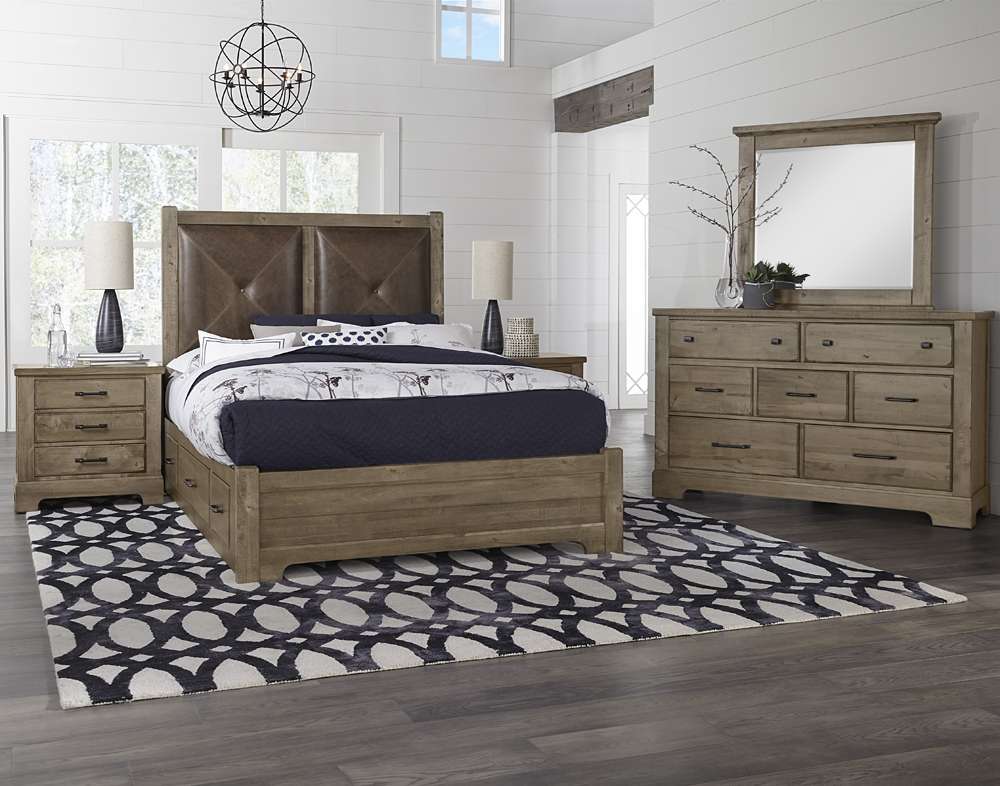 Vaughan Bassett - Cool Rustic Dresser with 7 Drawers in Stone Grey - 172-002 veiw 5