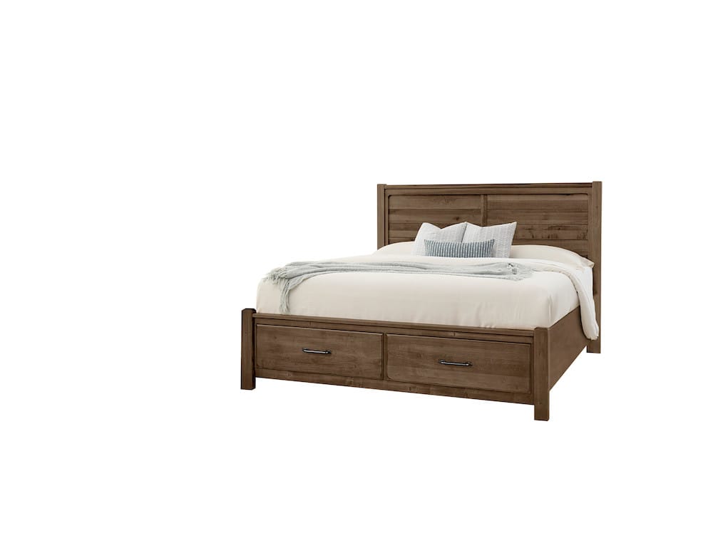 Vaughan Bassett - Cool Rustic - King Plank Bed With Footboard Storage - Mink - 170-668-066B-502-666  view 1