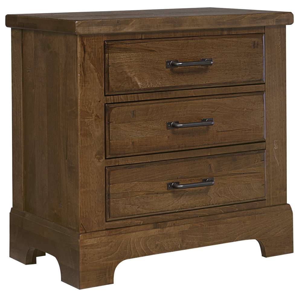 Vaughan Bassett - Cool Rustic Night Stand with 3 Drawers in Amber - 174-227 veiw 1