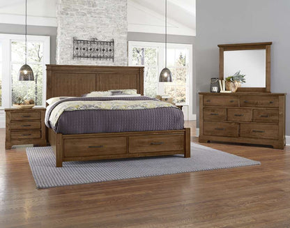 Vaughan Bassett - Cool Rustic Night Stand with 3 Drawers in Amber - 174-227 veiw 2