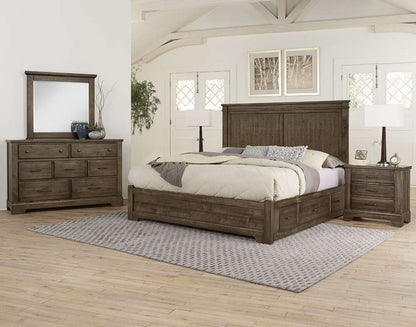 Vaughan Bassett - Cool Rustic Night Stand with 3 Drawers in Mink - 170-227 veiw 3