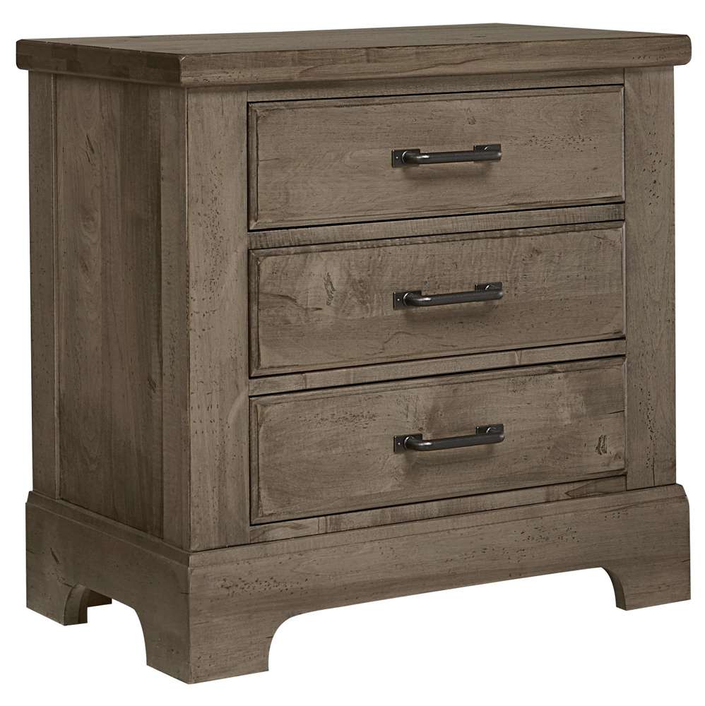 Vaughan Bassett - Cool Rustic Night Stand with 3 Drawers in Stone Grey - 172-227 veiw 1