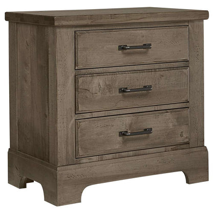 Vaughan Bassett - Cool Rustic Night Stand with 3 Drawers in Stone Grey - 172-227 veiw 1
