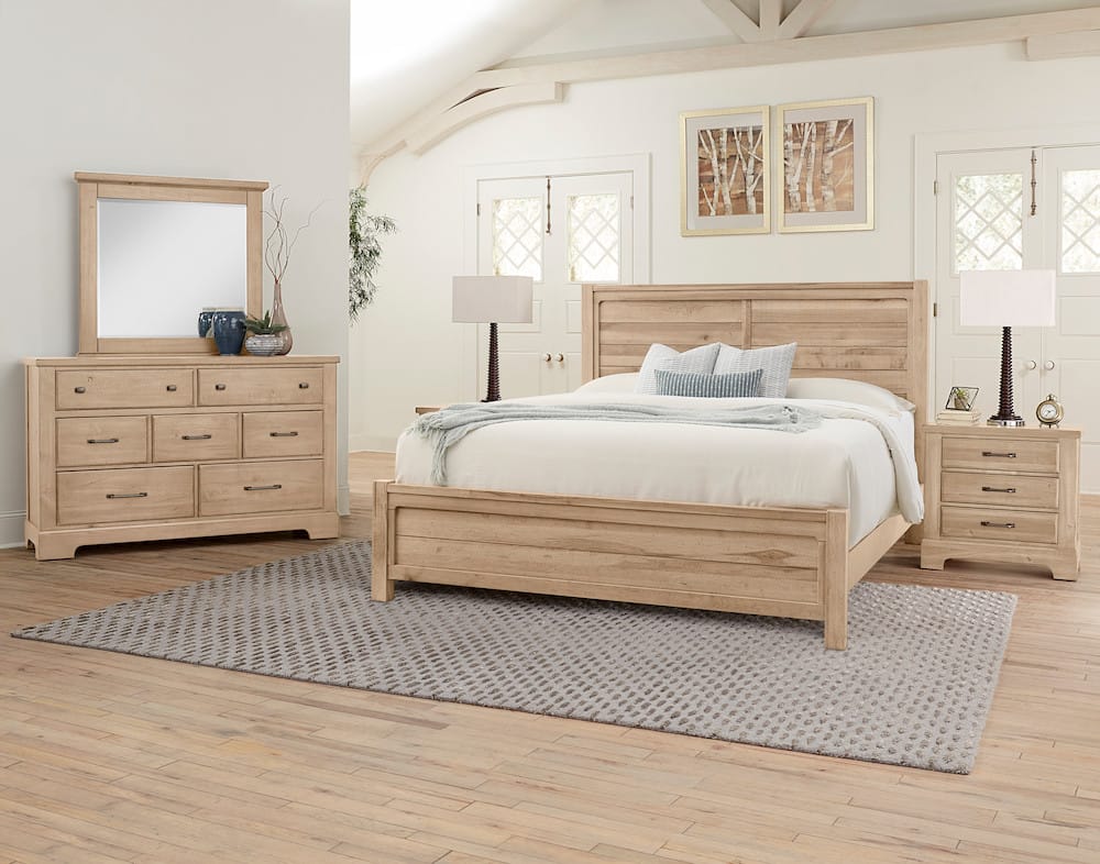 Vaughan Bassett - Cool Rustic - Queen Plank Bed - Clear Maple - 176-558-855-922  view 5