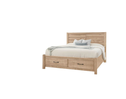 Vaughan Bassett - Cool Rustic - Queen Plank Bed With Footboard Storage - Clear Maple - 176-558-050B-502-555  view 1