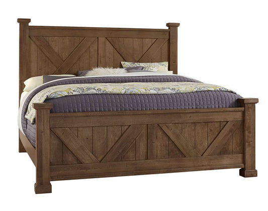 Vaughan Bassett - Cool Rustic Queen X Bed With X Footboard in Amber - 174-557-755-922 veiw 1