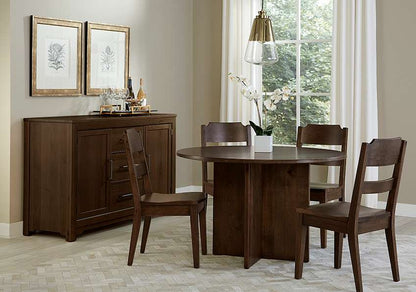 Vaughan Bassett - Crafted Cherry - Artisan and Post 48 Inch Round Table W/ Wood Base - 150-048-148 veiw 3