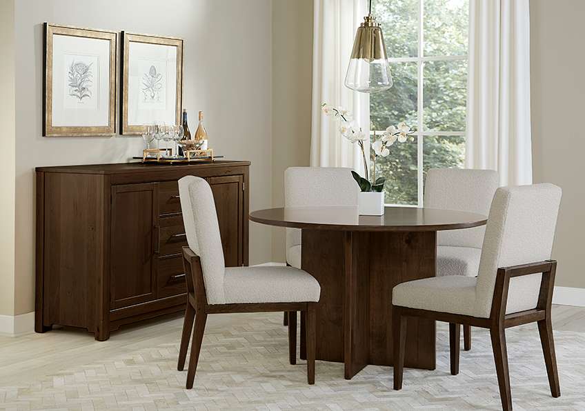 Vaughan Bassett - Crafted Cherry - Artisan and Post 48 Inch Round Table W/ Wood Base - 150-048-148 veiw 4