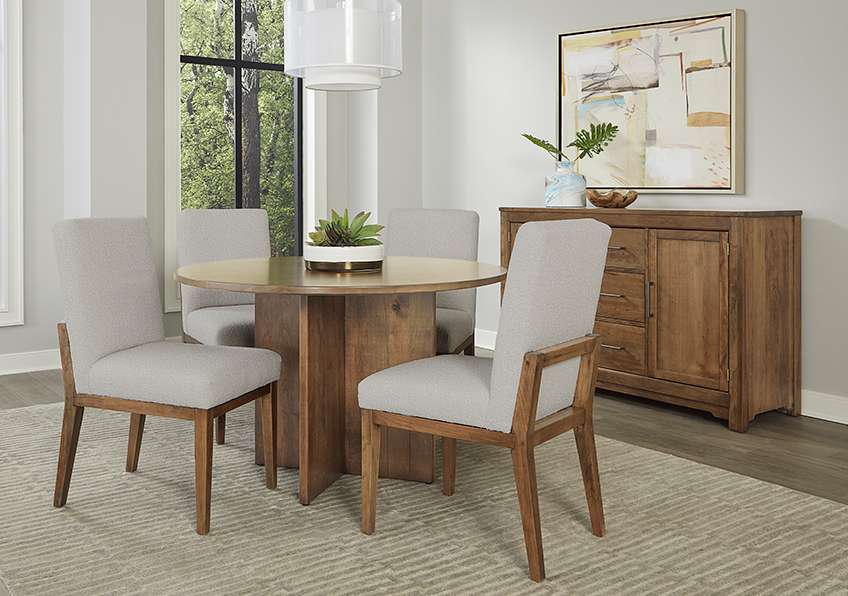 Vaughan Bassett - Crafted Cherry - Artisan and Post 48 Inch Round Table W/ Wood Base - 151-048-148 veiw 5