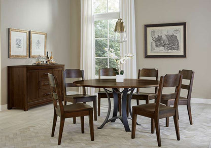 Vaughan Bassett - Crafted Cherry - Artisan and Post 60 Inch Round Table W/ Metal Base - 150-060-200 veiw 6