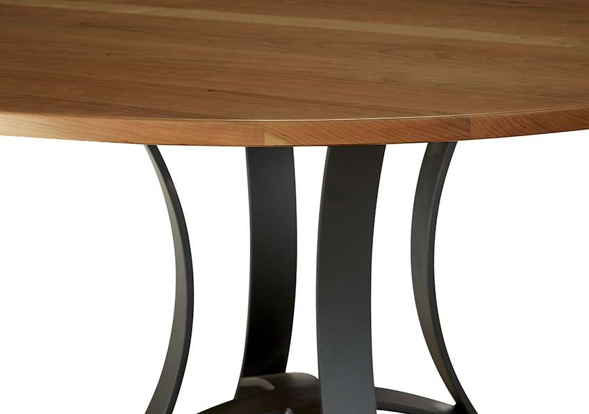 Vaughan Bassett - Crafted Cherry - Artisan and Post 60 Inch Round Table W/ Metal Base - 151-060-200 veiw 3