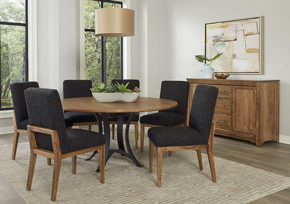 Vaughan Bassett - Crafted Cherry - Artisan and Post 60 Inch Round Table W/ Metal Base - 151-060-200 veiw 5