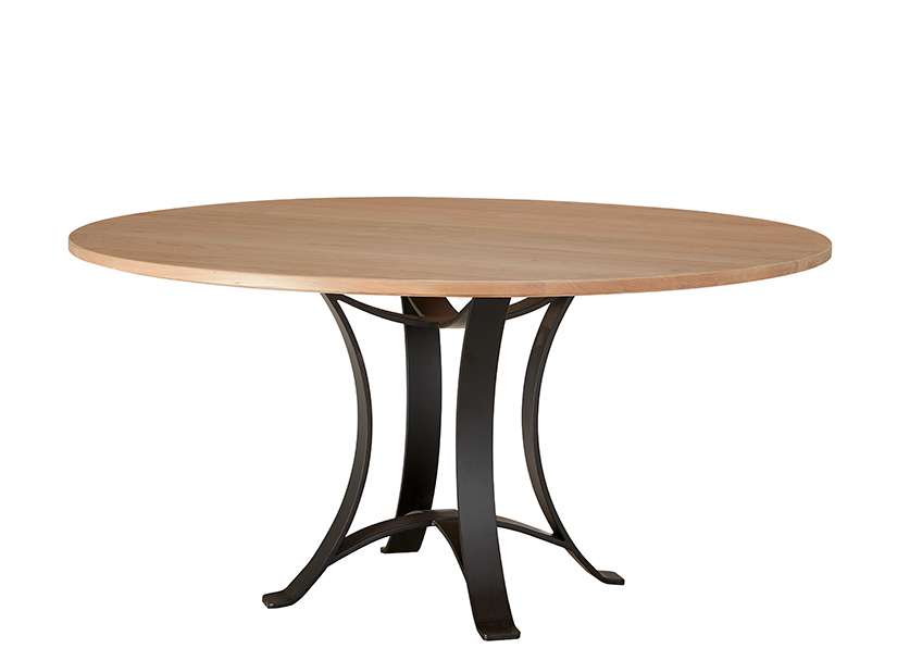 Vaughan Bassett - Crafted Cherry - Artisan and Post 60 Inch Round Table W/ Metal Base - 154-060-200 veiw 1