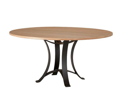 Vaughan Bassett - Crafted Cherry - Artisan and Post 60 Inch Round Table W/ Metal Base - 154-060-200 veiw 1