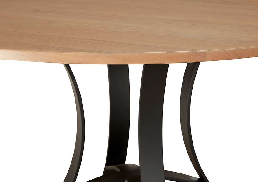 Vaughan Bassett - Crafted Cherry - Artisan and Post 60 Inch Round Table W/ Metal Base - 154-060-200 veiw 3