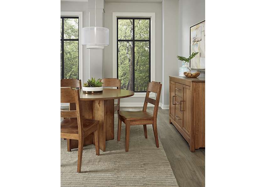 Vaughan Bassett - Crafted Cherry - Artisan and Post 60 Inch Round Table W/ Wood Base - 151-060-160 veiw 7
