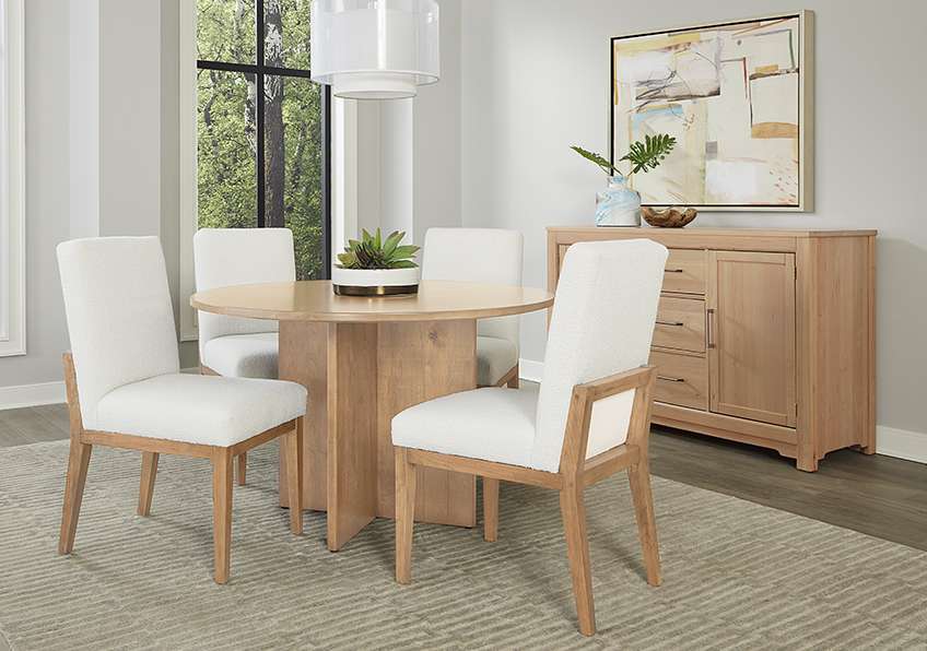 Vaughan Bassett - Crafted Cherry - Artisan and Post 60 Inch Round Table W/ Wood Base - 154-060-160 veiw 5