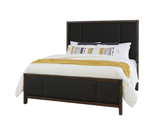 Vaughan Bassett - Crafted Cherry - Artisan and Post King Upholstered Bed in Black Fab - 150-662-266-933-MS2 veiw 1
