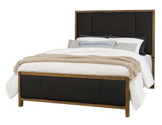 Vaughan Bassett - Crafted Cherry - Artisan and Post King Upholstered Bed in Black Fab - 151-662-266-933-MS2 veiw 1