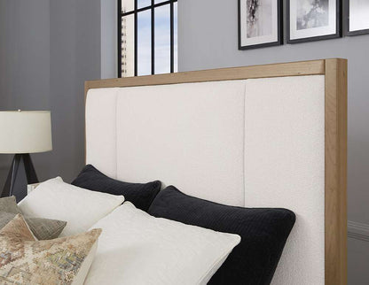 Vaughan Bassett - Crafted Cherry - Artisan and Post King Upholstered Bed in White Fab - 154-661-166-933-MS2 veiw 4
