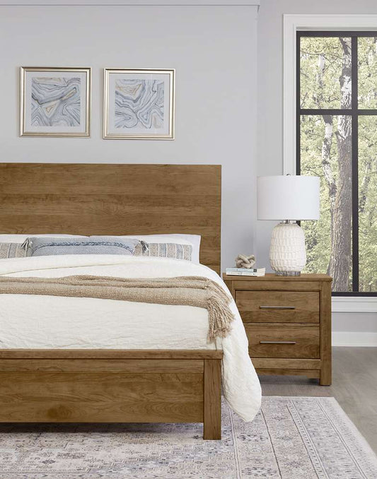 Vaughan Bassett - Crafted Cherry - Artisan and Post Queen Plank Bed - 151-559-955-922 veiw 2