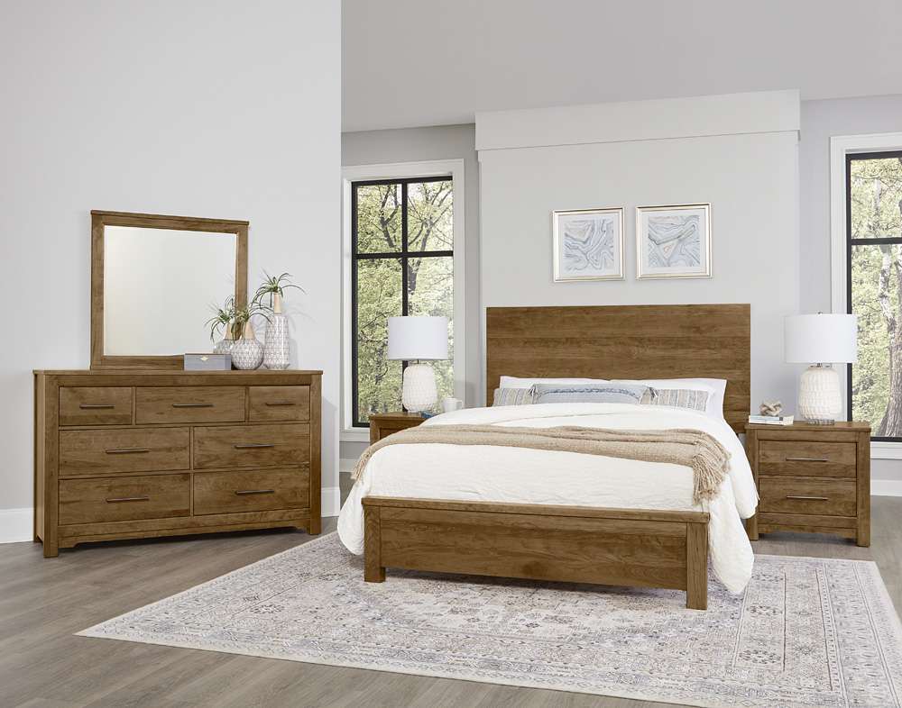Vaughan Bassett - Crafted Cherry - Artisan and Post Queen Plank Bed - 151-559-955-922 veiw 4
