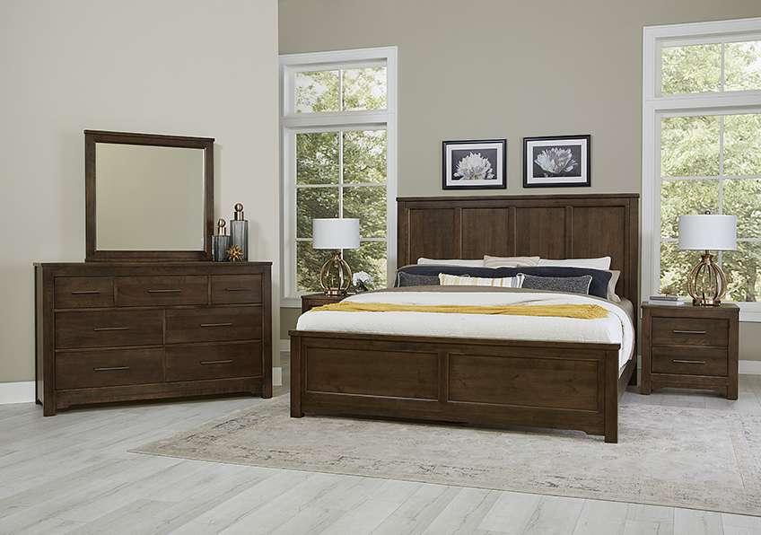 Vaughan Bassett - Crafted Cherry - Artisan and Post Queen Six Panel Bed - 150-558-855-922 veiw 2